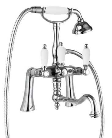 Смеситель на борт ванны с ручным душем CEZARES FIRST-PBV2, артикул FIRST-PBV2-03/24-M