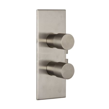 FIMA|Carlo Frattini Spillo Steel Смеситель для душа встроенный, термостатический, с переключателем на 2/3 источника, внешняя часть, цвет INOX