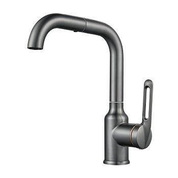 Смеситель для раковины Raffine F201T, оружейная сталь