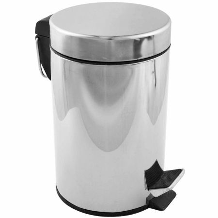 Ведро для мусора с педалью хром, 3л