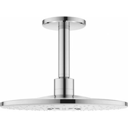 Верхний душ GROHE Rainshower 310 SmartActive с потолочным душевым кронштейном 142 мм, 2 режима струи, белая луна (26477LS0), артикул 26477LS0