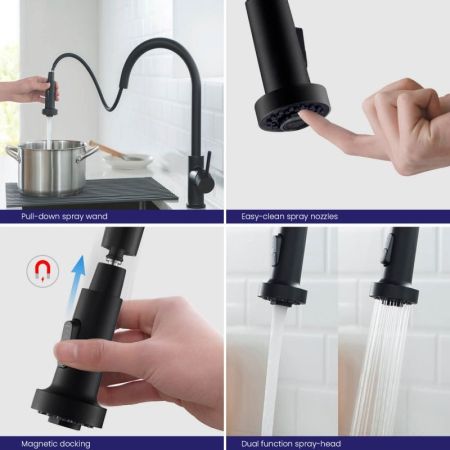 Смеситель для кухни Timo Saona 2316/03FL Черный, артикул 2316/03FL