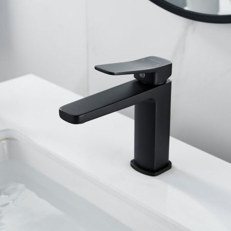 Смеситель для раковины Shevanik S9901H, черный