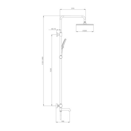 Душевая система Raglo R20.24.08, белый