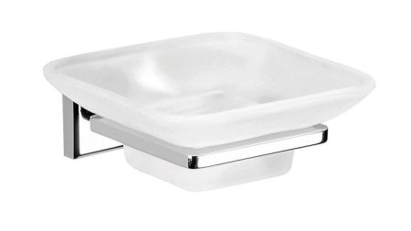 Gedy Colorado, настенная стеклянная мыльница, цвет хром, артикул 6911(13)