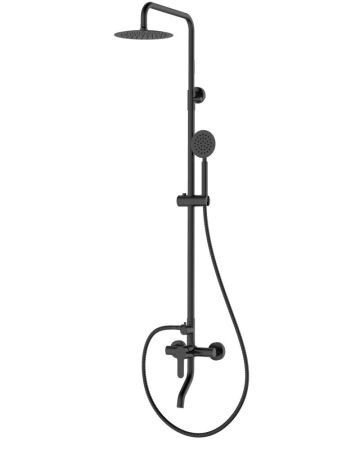Душевая система с изливом RUSH Santiago (SUS1116-40Black), артикул SUS1116-40Black