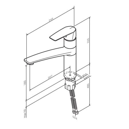 F90A00000 Gem, смеситель для кухни, хром, шт., артикул F90A00000