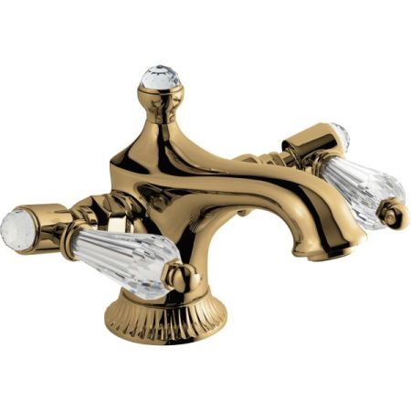 Смеситель The One для раковины. Прозрачные кристаллы Swarovski, цвет бронза