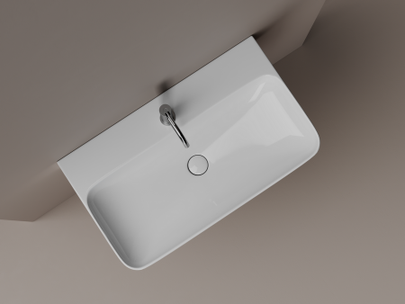 Умывальник Аура (Aura) с 1 отверстием для смесителя, без перелива 800x470x135мм, артикул CN2006