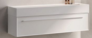 IBC Victoria, тумба под раковину 90 см (1 ящик, ручка белая матовая), цвет белый матовый