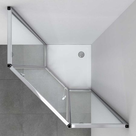 Душевой уголок Penta VSP-3P100CL, 1000*1000, хром, стекло прозрачное, артикул VSP-3P100CL