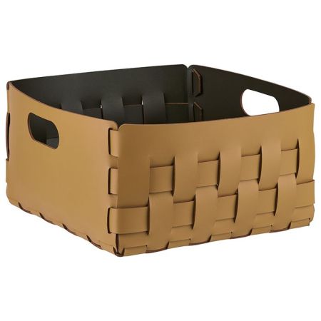 ADJ Корзинка Bottega, 35x35xH20 см., цвет: горчичный/оливковый, артикул 1045.40/55