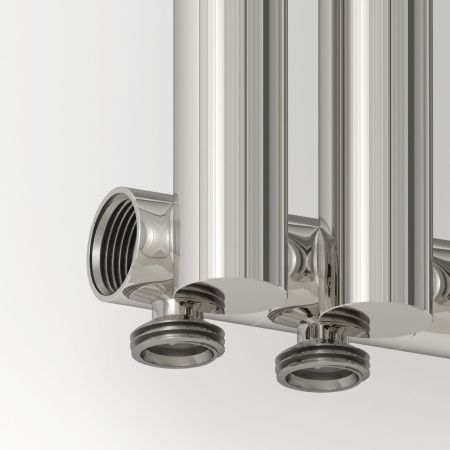 Отопительный радиатор ЭСТЕТ-1 н/ж EU50 левый 1800х225 / 5 сек (Матовый БЕЛЫЙ)