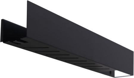 Полка Aquanet Магнум Н 70x12 черная матовая, с крючками, артикул 00341534