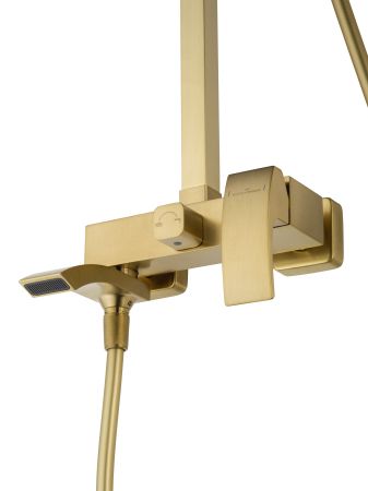 Душевая система WONZON & WOGHAND FIT, Брашированное золото (WW-88739009-BG), артикул WW-88739009-BG