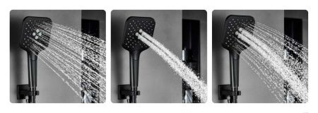 Душевой комплект Next VSFW-1N3TMB термостатический встраиваемый, трехрежимный, черный