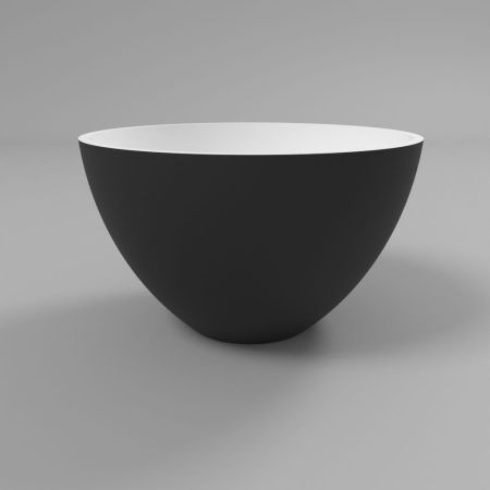 Умывальник WHITECROSS Amethyst D=50 (черный/белый мат) иск. камень, артикул 0711.050050.20100