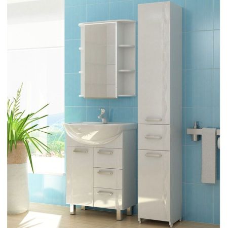 Тумба под раковину Vigo Atlantic 60 3 ящика Белая, артикул Atlantic-3-600(Уют)