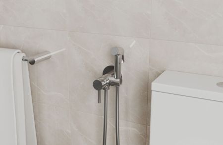 Гигиенический душ со смесителем Bravat D9151CP-ENG, хром, артикул D9151CP-ENG