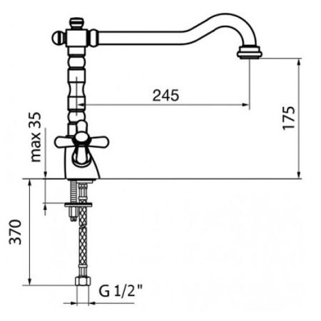 Смеситель для раковины Webert Armony AM700302017, хром/золото, артикул AM700302017