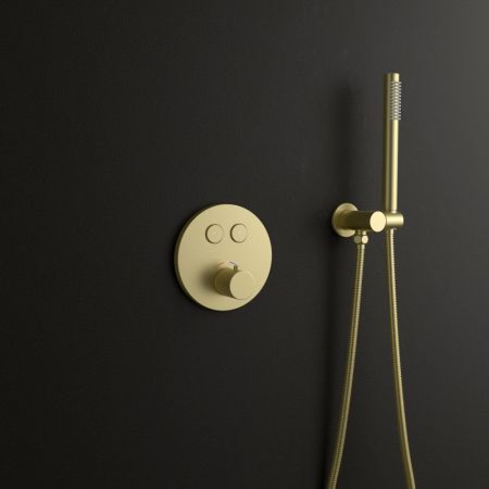 Душевая система встроенная с термостатом Timo Saona  золото матовое (SX-2370/17SM), артикул SX-2370/17SM