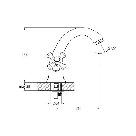 Смеситель для раковины G.Lauf QSL1-A827, хром