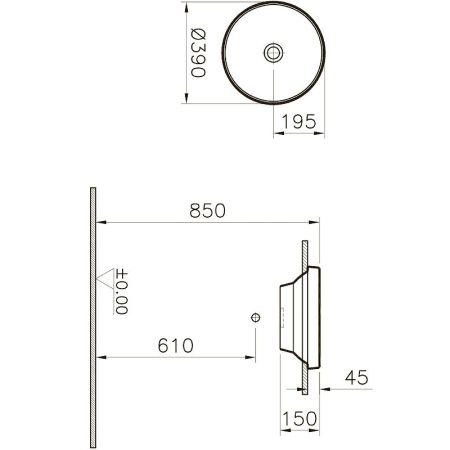 Раковина Vitra Frame 39 5651B403-0016 Белая