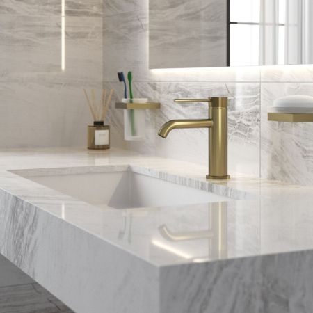 Смеситель для раковины Timo Saona золото шлифованное (2461/20F), артикул 2461/20F