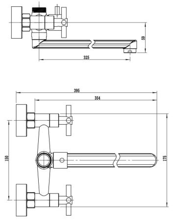 Смеситель для ванны ESKO Astana AA31