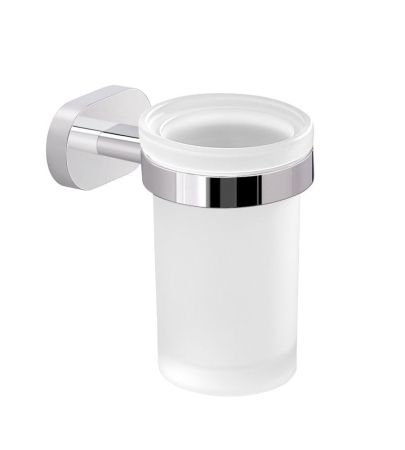 Gedy Bernina, настенный стеклянный стакан, цвет хром, артикул BE10(13)