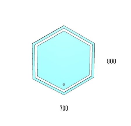 Зеркало LED "Теор 700*800", сенсор