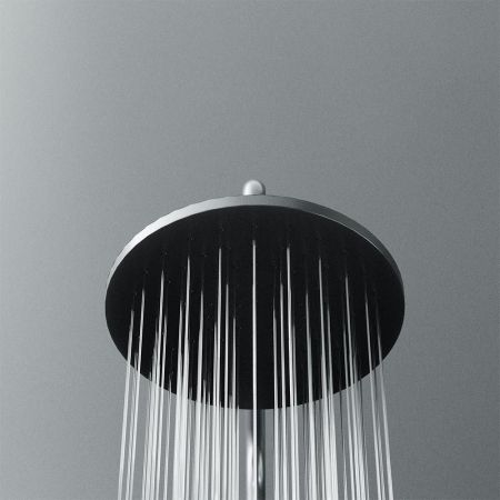 977730300 ДС Jupiter со смесителем полкой: верхний душ, ручной душ., штанга варио, чёрная, артикул 977730300