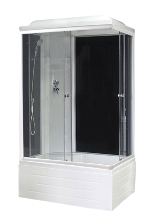 Душевая кабина Royal Bath RB 8100BP6-BT(черное/прозрачное) левая, артикул RB8100BP6-BT-L