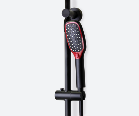 Душевая система Bronze de Luxe AVANTGARDE 2039RH, черный/красный, артикул 2039RH