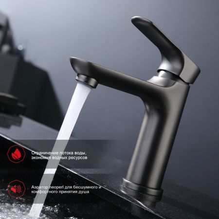 Смеситель для раковины Raglo R03.10.09, графит