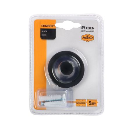 Крючок для ванной FIXSEN COMFORT BLACK FX-86005, черный, артикул FX-86005