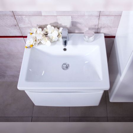 Тумба под раковину подвесная Бриклаер ВЕГА белый , 60 см, артикул 4627125414053