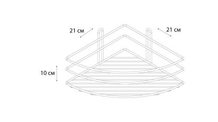 Полка угловая одноэтажная белая Fixsen (FX-850W-1), артикул FX-850W-1