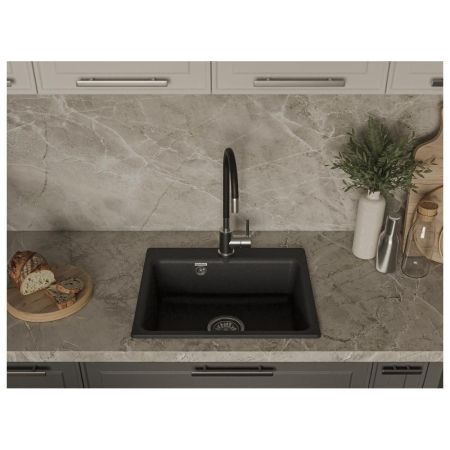 Кухонная мойка GranFest SMART 520, черный, артикул 520 черный