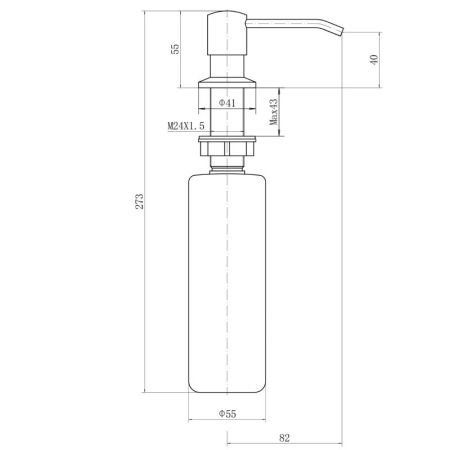 Дозатор для кухонной мойки FASHUN A403-15A, светло-серый гранит