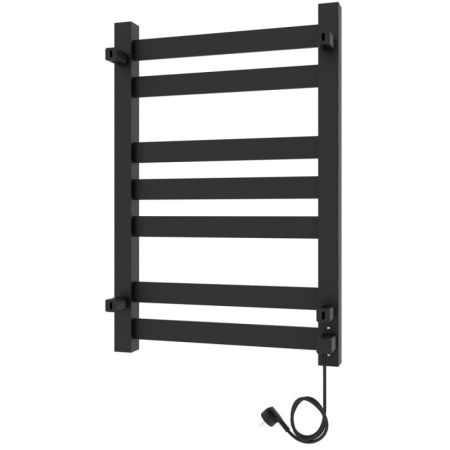 Полотенцесушитель электро "Гефест ЧКЧ П7 500х800", черный муар, левый
