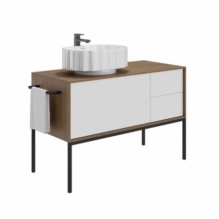 Ножка ATOLLO 110 высокая металлическая, черная матовая, артикул ATlg.110\MH