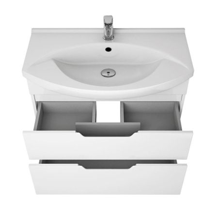 Тумба с раковиной подвесная/напольная Dreja Laguna Plus 105 см, белый, артикул 99-0108-com