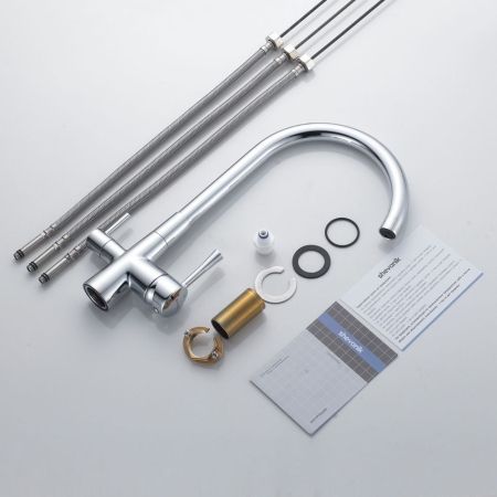 Смеситель для кухни с подключением фильтра Shevanik S428, хром, артикул S428