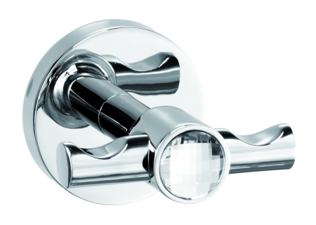 Sanibano Sahara, крючок двойной, цвет хром-кристаллы Swarovski crystal, артикул H9700/09DCRС