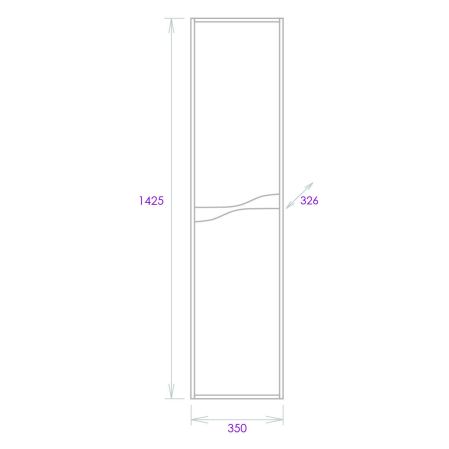 Пенал Onika Брендон 35 подвесной, бетон крем/камень светлый, универсальный