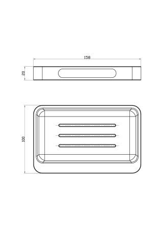 Мыльница с держателем WONZON & WOGHAND, Хром (WW-9524)