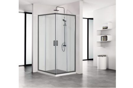 AQ ARI KV08020BL Душевой уголок квадратный, двери раздвижные 800x800x2000 профиль черный, стекло прозрачное AQ ARI KV08020BL Душевой уголок квадратный, двери раздвижные 800x800x2000 профиль черный, стекло прозрачное