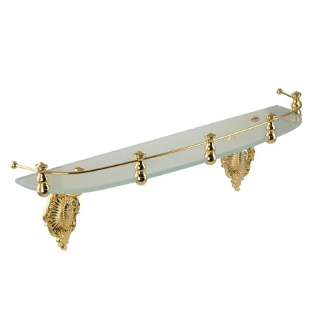 ELISABETTA Полка c галереей L60 см, стекло/золото, артикул 17070