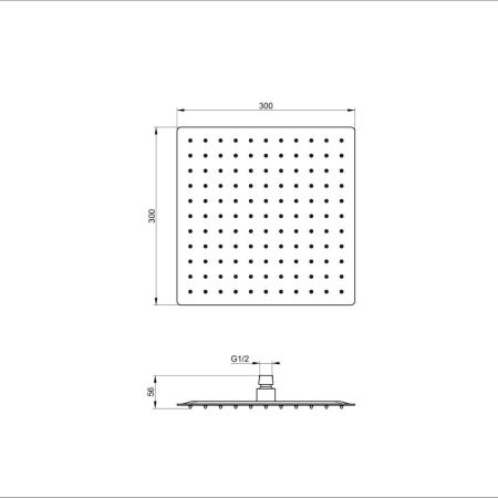Верхний душ WONZON & WOGHAND, Брашированный никель (WW-88DP02-BN)